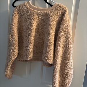 Cozy Tan Sherpa Sweater